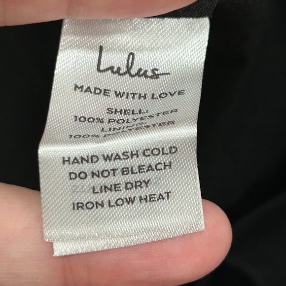 NEW Lulus Black V Neck Ruffle Trim Sleeveless Elegant Long Evening Dress Size XL - Picture 7 of 12